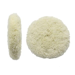 W009D-82 Double Sided Wool Buffing Pad 100% Natural Wool Pad with 5/8-11 Thread for 2-Sided Compound Cutting and Polishing for Automotive, Marine and Epoxies